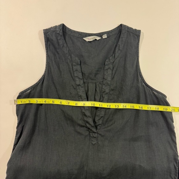 Athleta Meditation Midi Dress Black Linen Size Small - Picture 7 of 7